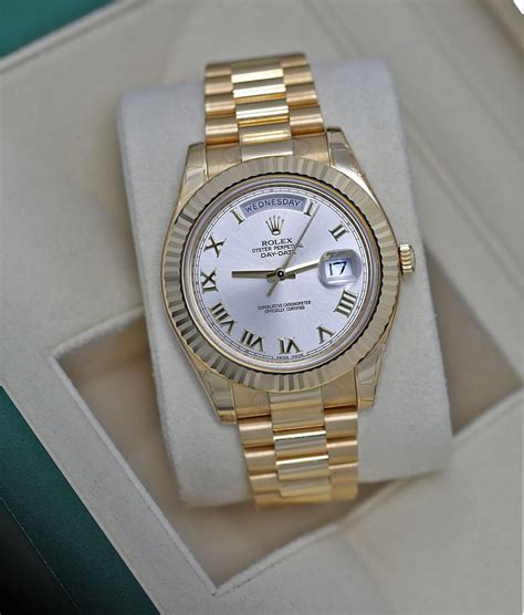 rolex 2 tone day date|Rolex Day-Date ll 218238.